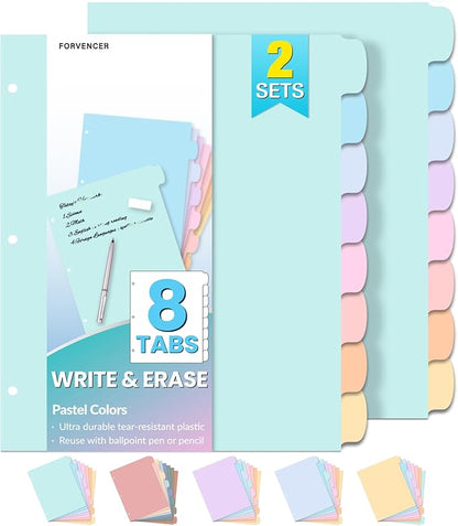 Forvencer 8-Tab Binder Dividers by Forvencer