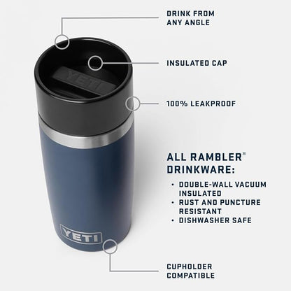 YETI Rambler 12 oz Travel Bottle, Stainless Steel, Vacuum Insulated with Leakproof Commuter Cap, Royal Blue - Image 2