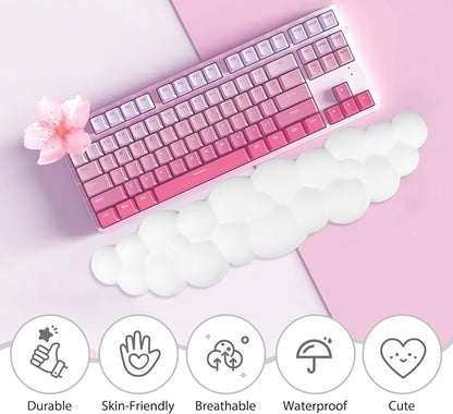 JIKIOU Upgrade Leather Cloud Keyboard Wrist Rest, Cloud Wrist Rest - Image 4