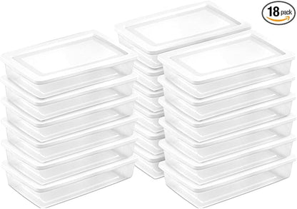 Sterilite 18 Pack Storage Box, 41 Quart Stackable Tote by Sterilite