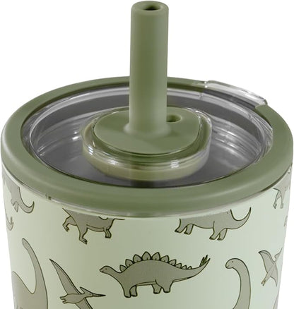 HydroJug Everyday Tumbler 14 oz – Ceramic-Lined Insulated Tumbler with Straw and Soft-Touch Lid, Cup Holder Friendly, Double-Wall Vacuum Insulation, Reusable Travel Cup – Dinosaur - Image 3
