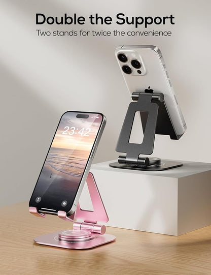 Nulaxy 2-Pack 360 Rotating Phone Stand, Fully Adjustable Foldable Phone Holder - Image 3