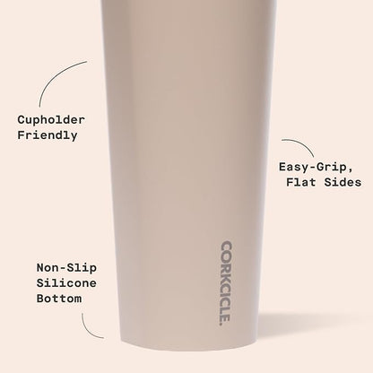 Corkcicle Classic Tumbler - Keeps Drinks Cold for 9 Hours & Hot for 3 - Triple-Insulated Stainless Steel - Holiday Tumbler Gift - 24 oz - Desert - Image 4