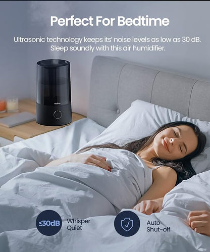 raydrop Humidifiers for Bedroom, Humidifiers for Home & Large Room, Cool Mist Humidfiers for Baby and Plant, Adjustable Mist Level, Auto Shut-Off, Black, 4.0L - Image 6