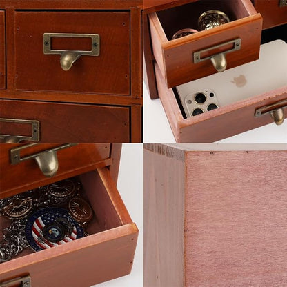 Apothecary Drawers Wooden Storage Box - Image 6
