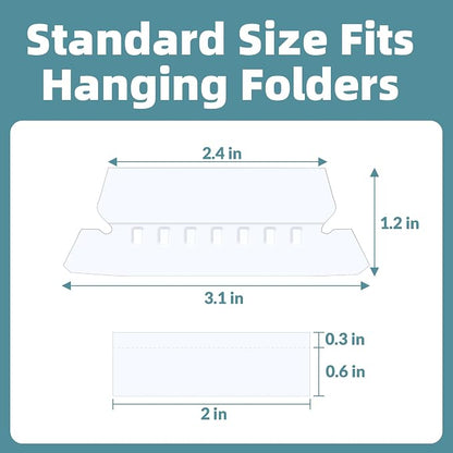 File Folder Tabs, SUNEE 50 Sets Hanging File Folder Labels Tabs and Inserts - Image 5