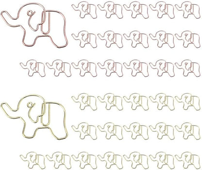 OWLFAVO 36pcs Elephant Shape Paper Clips by OWLFAVO