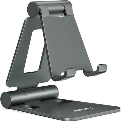 Nulaxy Dual Folding Cell Phone Stand, Fully Adjustable Foldable Desktop Phone by Nulaxy