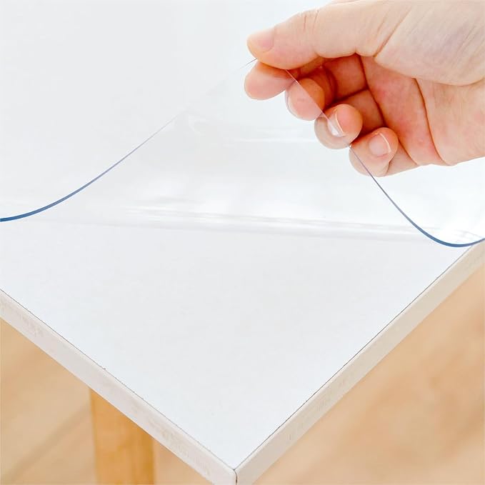 42 x 112 Inch Clear Table Cover Protector, 1.5mm Plastic Table Cover, by Eisdroma