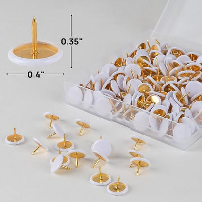 200PCS Thumb Tacks Flat Push Pins Wall Tacks Round Head Thumbtack - Image 2