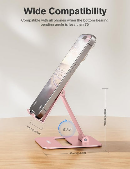 Nulaxy 2 Pack Dual Folding Cell Phone Stand, Fully Adjustable Phone Holder - Image 3