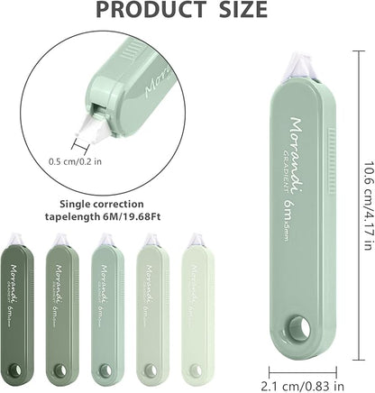 5-Piece Correction Tapes, Aesthetic Cute White Pull Out Tape, Quick Dry - Image 2