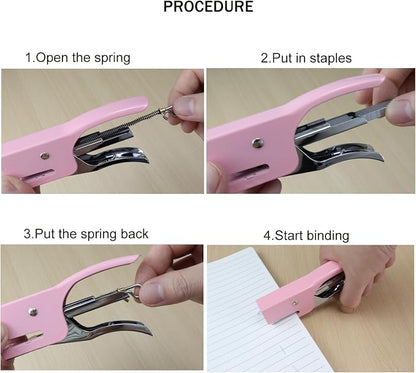 Small Hand-held Stapler Set, 15 Sheet Capacity, Includes 750Pcs Staples and A - Image 4