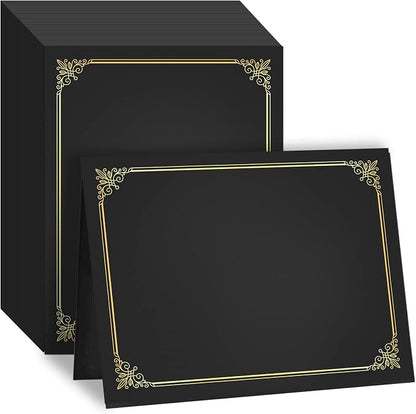 GNL 50 Packs Black Certificate Holders by GNL