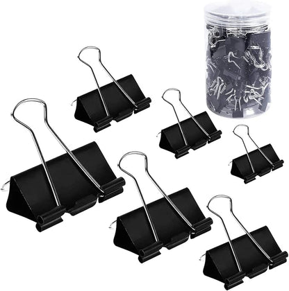 Binder Clips Paper Clamps Assorted Sizes 200 Count, Mini and Micro, 6 Sizes by Cologo