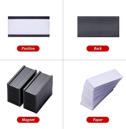 Magnetic Label Holders with Magnets, Data Card Holders with Clear Plastic - Image 5
