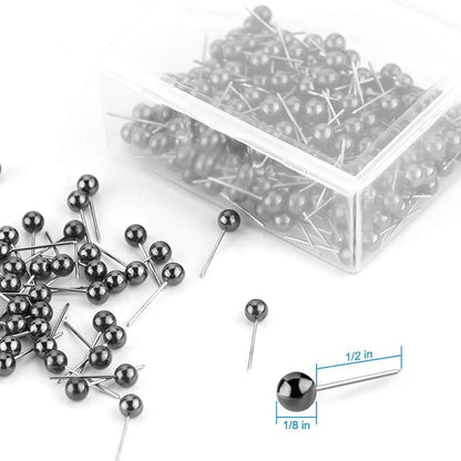 Push Pins Map Tacks 1/8-Inch Retro Metallic Color Beads Head Marking Push Pins - Image 2