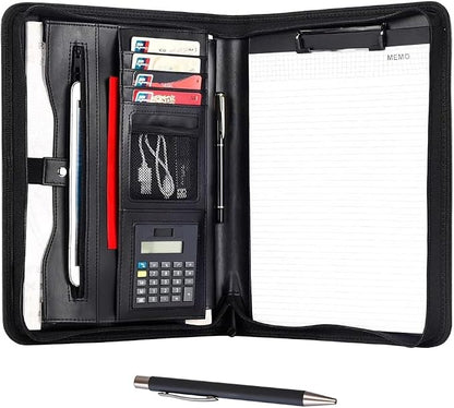 Eshow Padfolio for Men Women, Leather Portfolio by Eshow