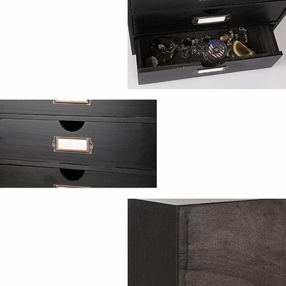 Wooden Storage Box Rustic Desktop Organizer - Image 7