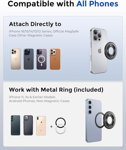 SYNCWIRE Carbon Fiber Magnetic Phone Ring Holder - Image 8