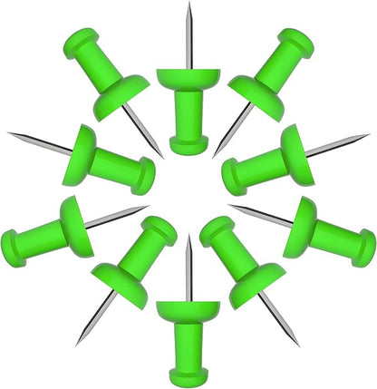 VAPKER Push Pins Tacks 120Pcs Solid Green Thumb Tacks Larger Size Pin Map Tacks by VAPKER