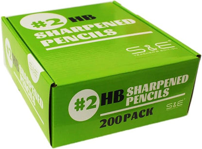 S & E TEACHER'S EDITION #2 Pencils, Pre-sharpened HB Lead Bulk Box – 200 Pack - Image 9