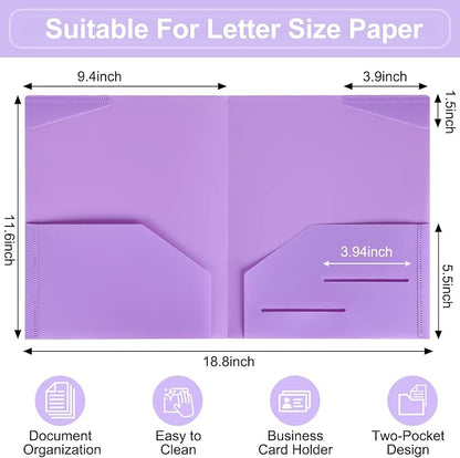 EOOUT 100pcs Plastic Folders - Image 2