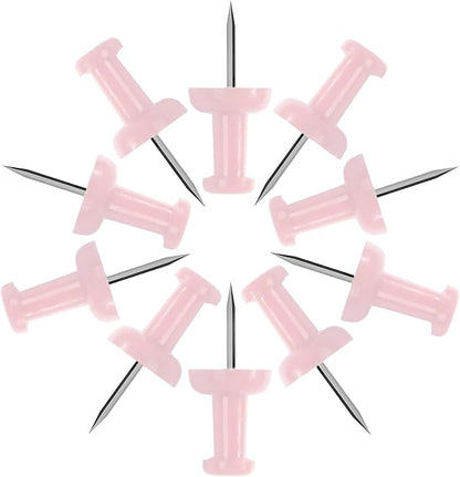 VAPKER Push Pins Tacks 120Pcs Solid Baby Pink Thumb Tacks Larger Size Pin Map by VAPKER