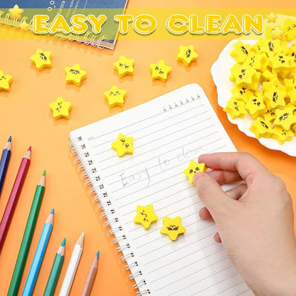 PerKoop 60 Pcs Mini Star Erasers Cute Star Erasers Bulk - Image 3