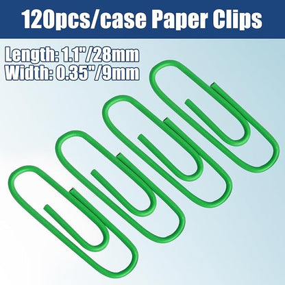 Luomorgo 120 Pcs Green Paper Clips - Image 2