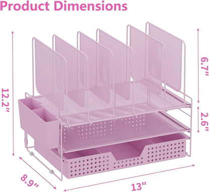 LEKETREE Pink Desk Organizer, Office Organization - Image 7