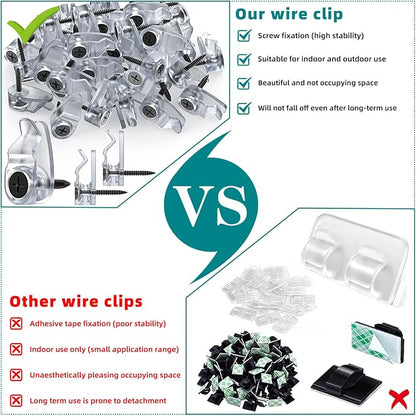 Hooks for Outdoor String Lights Clips, Christmas Light Clips Weatherproof - Image 6