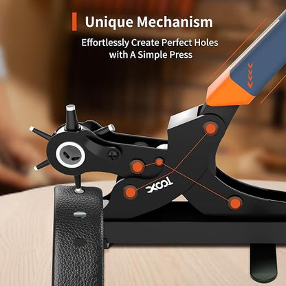 XOOL Revolving Punch Plier Kit, Leather Hole Punch Set - Image 3