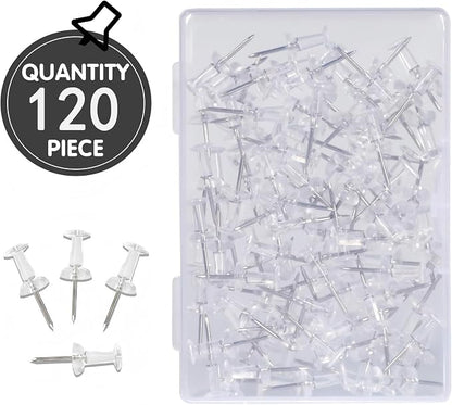 120-Pack Push Pins for Bulletin Board, Thumb Tacks - Image 3