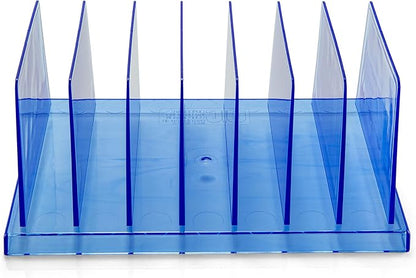 Officemate Blue Glacier Standard Sorter, 7 Compartments, Transparent Blue - Image 5