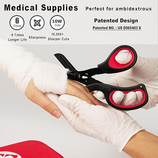 MEUUT 2 Pack Trauma Shears Patented Bandage Scissors - Image 4