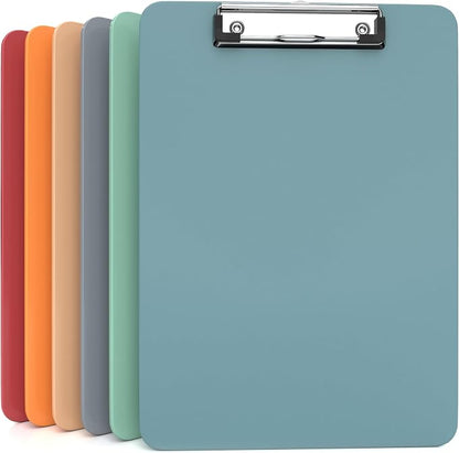 Kiggos 6 Pack Boho Colored Clipboards Plastic Clipboards by Kiggos