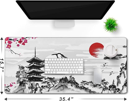 Japanese Landscape Large Mouse Pad, Large Extended Mouse Pad - Image 2