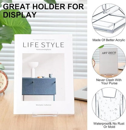 12 Pack Acrylic Book Stand for Display Adjustable Clear Display Holder Easel - Image 4