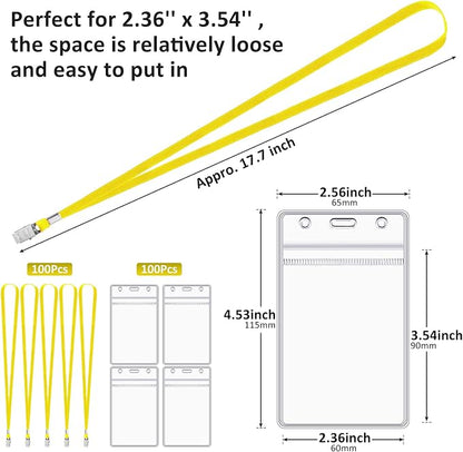 Marspark 200 Pcs ID Badge Holder - Image 2