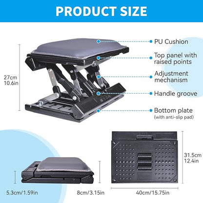 Scalebeard Foot Rest for Under Desk at Work, Height Adjustable Infinite Angle - Image 4