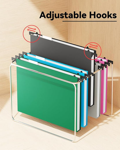 Ansook Letter Size Hanging File Folders, 12 Pack Extra Capacity File Folders - Image 5