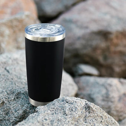 AIANJI 20oz Tumbler Bulk Stainless Steel Tumblers with Lid Vacuum Insulated Double Wall Travel Coffee Mug Powder Coated Tumbler Cup for Hot and Cold Drinks(Black, 12 pack) - Image 2