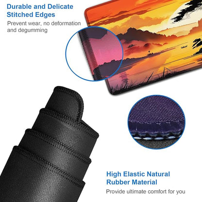 Mouse Pad Gaming, 31.5x15.7 inch Large Extended Computer Keyboard Mouse Mat - Image 5