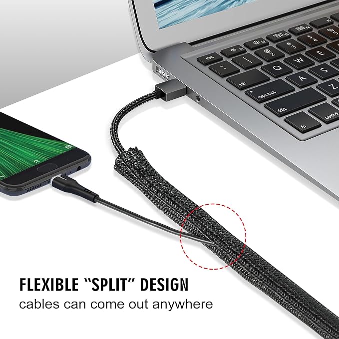 25ft - 1 inch Cable Protector Sleeve Split Wire Loom Tubing - Image 3