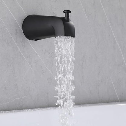 2 Handle Shower Faucet Set with Tub Spout Two Handles Tub Shower Faucet Set Bathtub Shower Faucet Combo Matte Black - Image 4