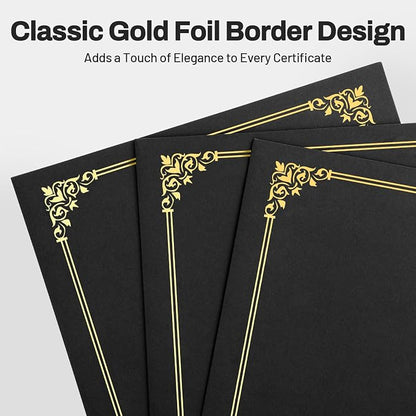 SUNEE Certificate Holders, Diploma Covers Gold Foil Border, - Image 2