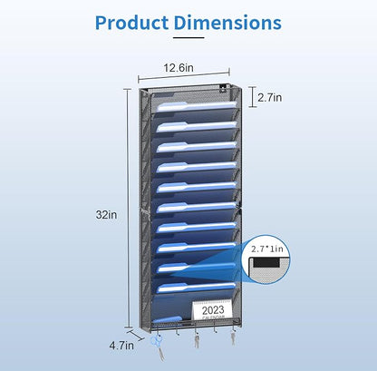 OUTWOLF 2Pack 12 Tier Hanging Wall File Organizer - Image 6