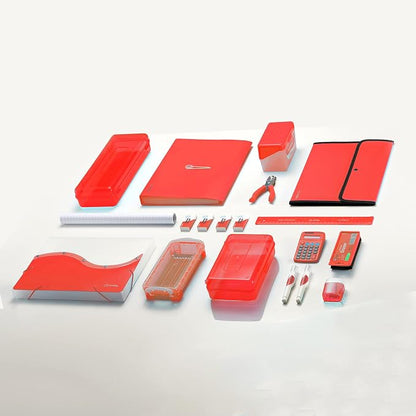 Square Flap Document Holder Red, Expanding File Folder, A4 Letter Size Reusable - Image 7