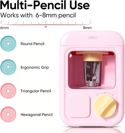 deli Electric Sharpener, Battery Powered, 3 Sizes - Image 2